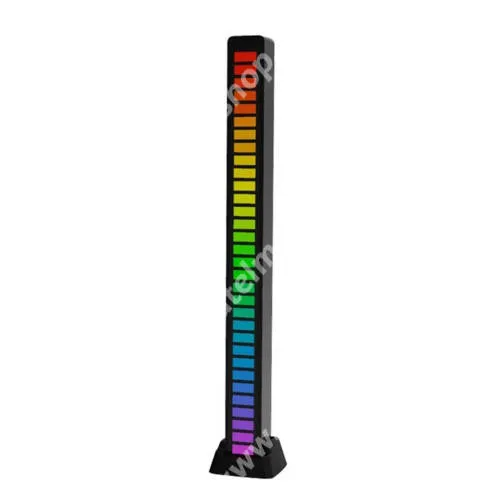 ALCATEL One Touch Pixi 2 UNIVERZÁLIS RGB LED hangulatvilágítás - hangvezérlés zenére világit, 32db LED, 18 színváltoztatási mód, beépített 200mAh akkumulátor, állítható fényerő és sebesség, microUSB töltőport, 180 x 19 x 16 mm - FEKETE